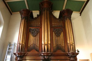 The Snetzler case of the organ of St Peter's Church, Nottingham