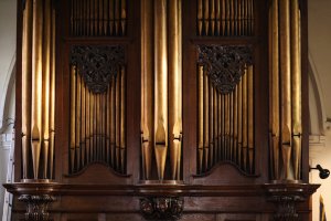 The Snetzler case of the organ of St Peter's Church, Nottingham
