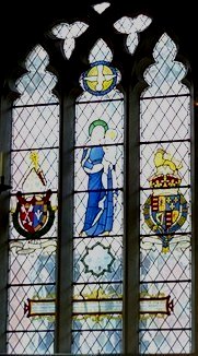 The Bluecoat window of St Peter's Church, Nottingham