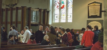 Coffee is served in the north aisle after the 10.45am service