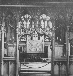 The chancel of St Peter's, Nottingham prior to 1950